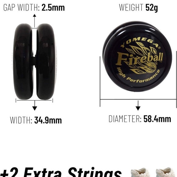 Fireball YoYo BRAND NEW! Black - Picture 3 of 5